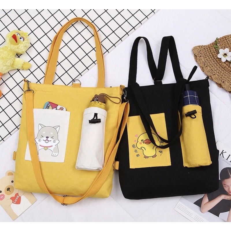 Tote đeo 2 kiểu - phối túi đựng tiện lợi - tt07