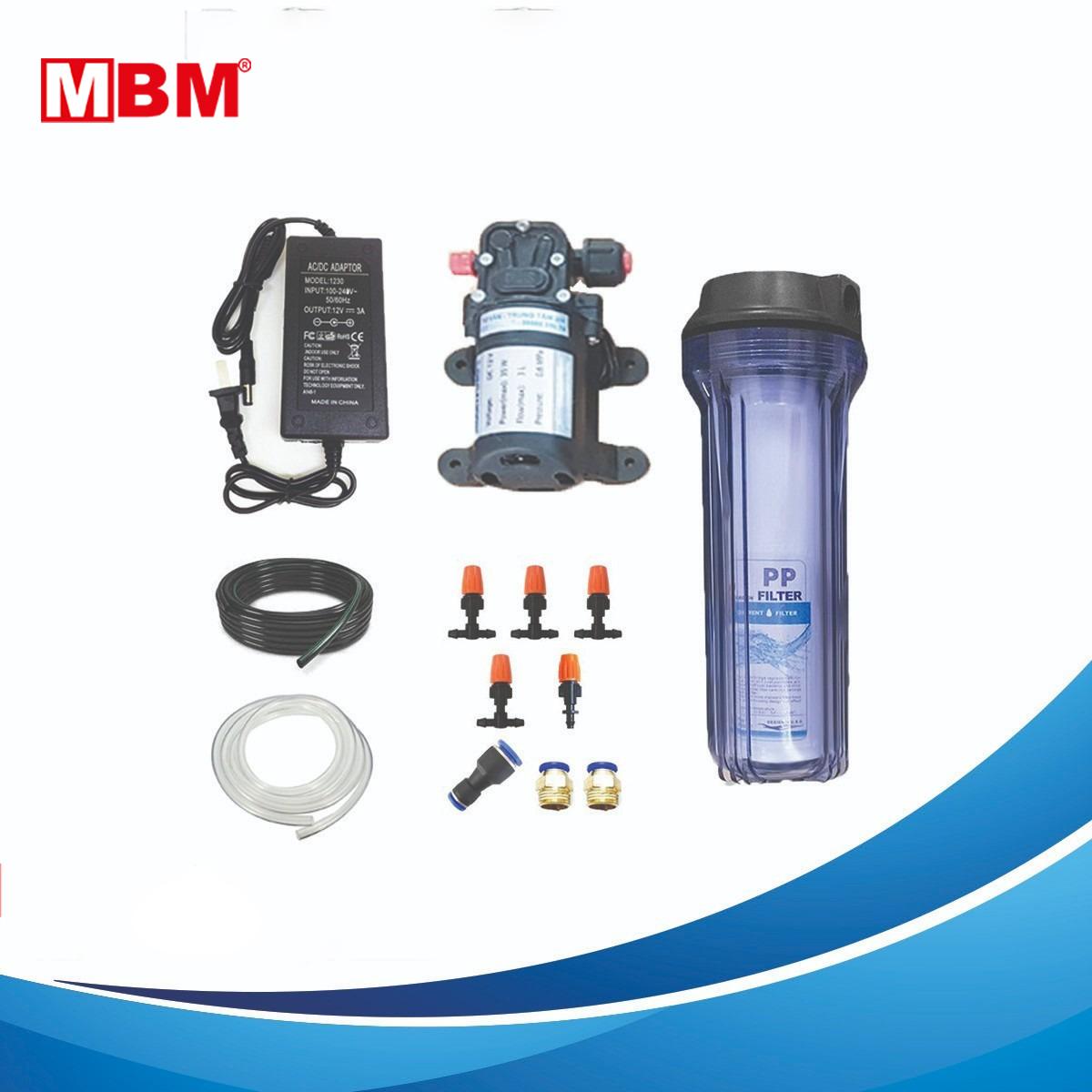 Bộ phun sương tưới lan máy 30w 5 béc nhựa có bình lọc,phụ kiện máy phun sương,máy phun sương độ ẩm,máy phun sương giảm nhiệt,máy phun sương nhỏ,máy phun sương mini