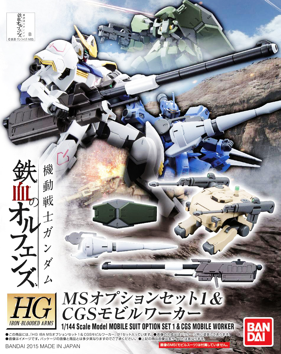 Mô hình phụ kiện bandai hgibo ms option set 1 & cgs mobile worker