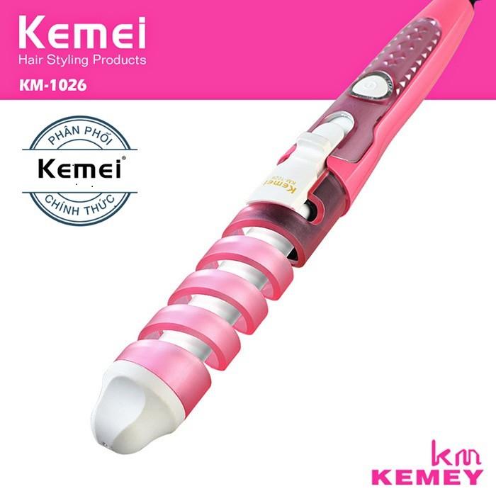 Máy uốn tóc xoắn ốc bằng gốm kemei km-1026