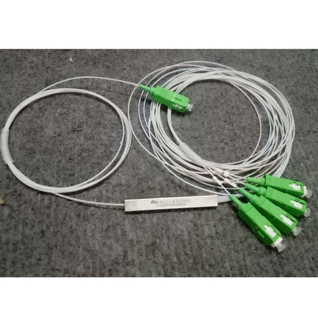 Bộ chia quang plc splitter 1x4 sc/apc phi 0.9mm dài 1m - sc/upc