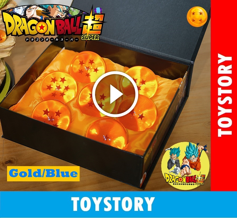 7 viên ngọc rồng 7-star dragon ball đồ chơi bi rồng anime figure crystal ball resin 4.3 cm vàng xanh gold blue toy