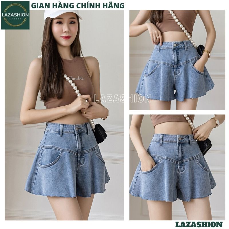 Quần Váy Jeans Nữ Xòe 🦋 Quần Short Bò Ống Rộng Dáng Chữ A Full Size 2 Màu 🦋quần short bò giả váy ,quần sóc jeasn nữ , quần sóc bò nữ kiểu dáng hàn quốc ulzzang -LAZASHION