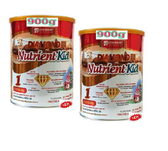 Combo 02 hộp Diamond Nutrient Kid 1 900 gr cho trẻ suy dinh dưỡng thấp còi