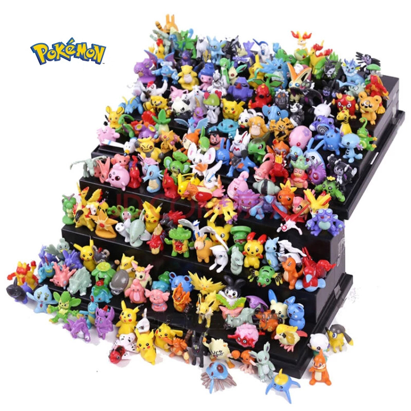 [Trong kho] Hình Pokemon Mô hình Số lượng lớn Mua 24-144 cái Các kiểu dáng khác nhau Pikachu Anime Hình Búp bê Đồ chơi Kawaii Quà tặng Sinh nhật Trẻ em Tặng túi