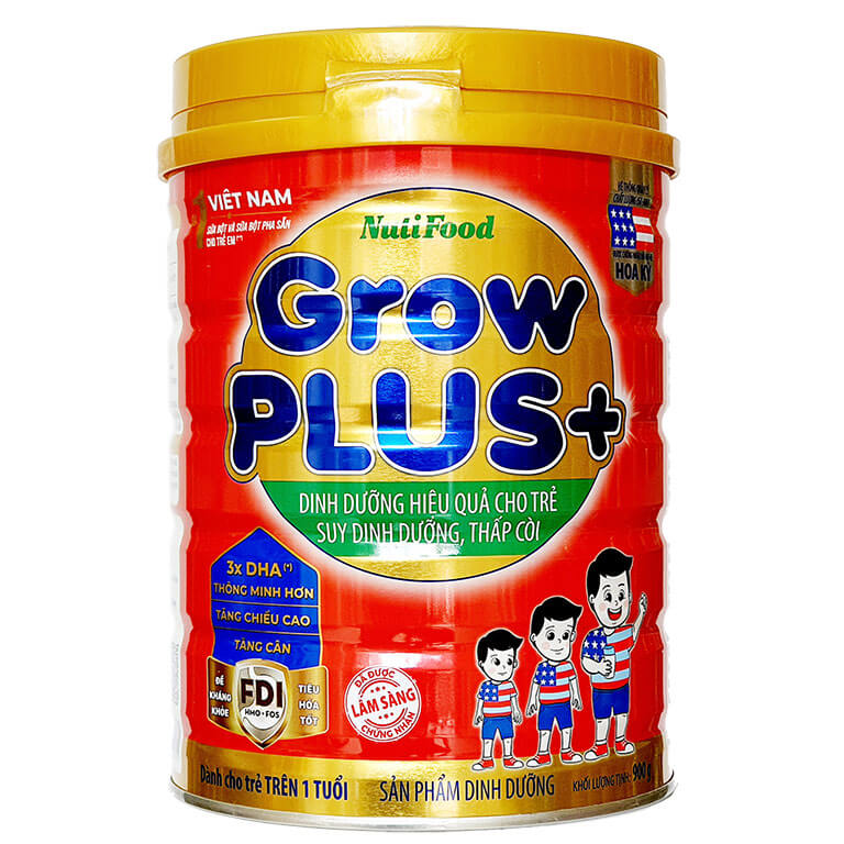Sữa Grow Plus+ 900g hương Vani của Nutifood