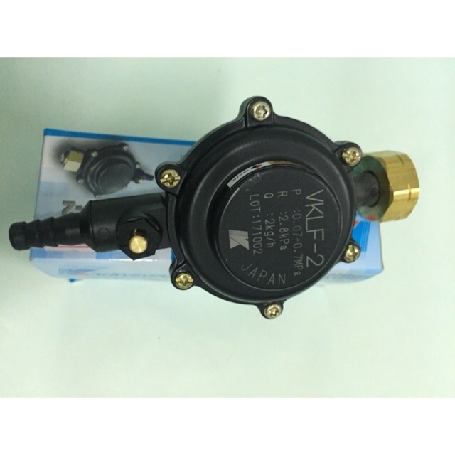 Van gas dân dụng katsura vklf-2, van gas có cầu chì ngắt gas an toàn, bảo vệ người sử dụng, phòng chống cháy nổ, tiết kiệm gas, sản xuất Nhật Bản
