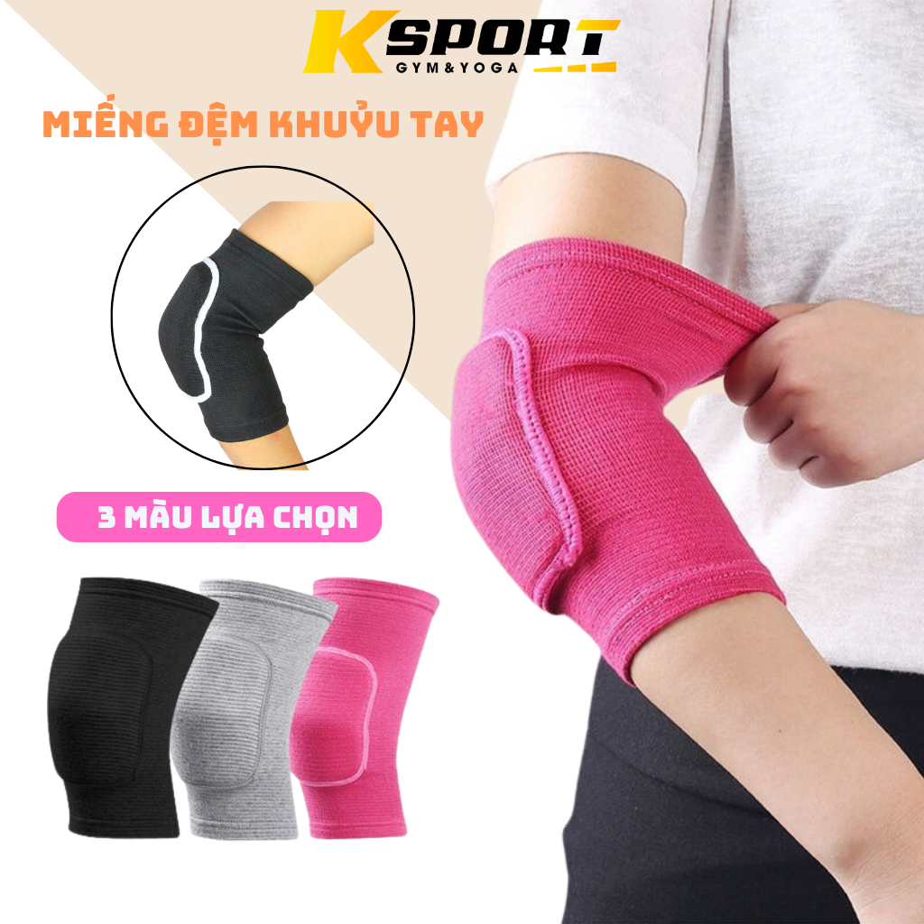 Đai Xỏ Khuỷu Tay, Băng Bảo Vệ Khuỷu Tay Đệm Mút Hỗ Trợ Tập Gym, Yoga