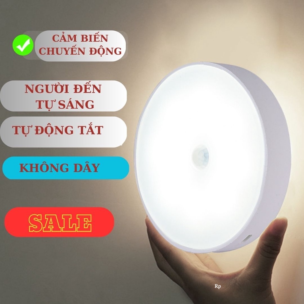 Đèn Cảm Ứng Chuyển Động, Đèn Led Dán Tường Cảm Biến Thông Minh Không Dây Dán Tủ Quần Áo, Cầu Thang, Phòng Ngủ