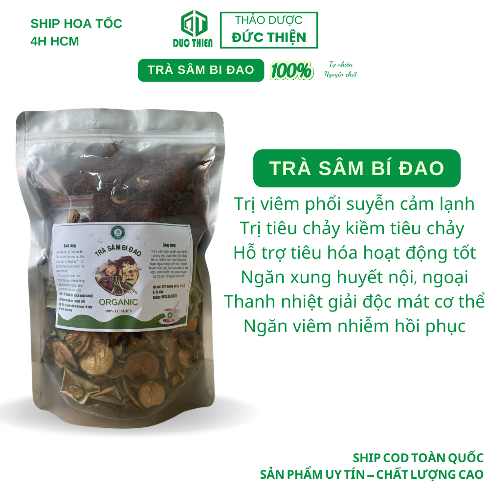 500g, 1kg trà sâm bí đao la hán quả - giảm cân đẹp da, thanh nhiệt cơ thể, giải độc gan