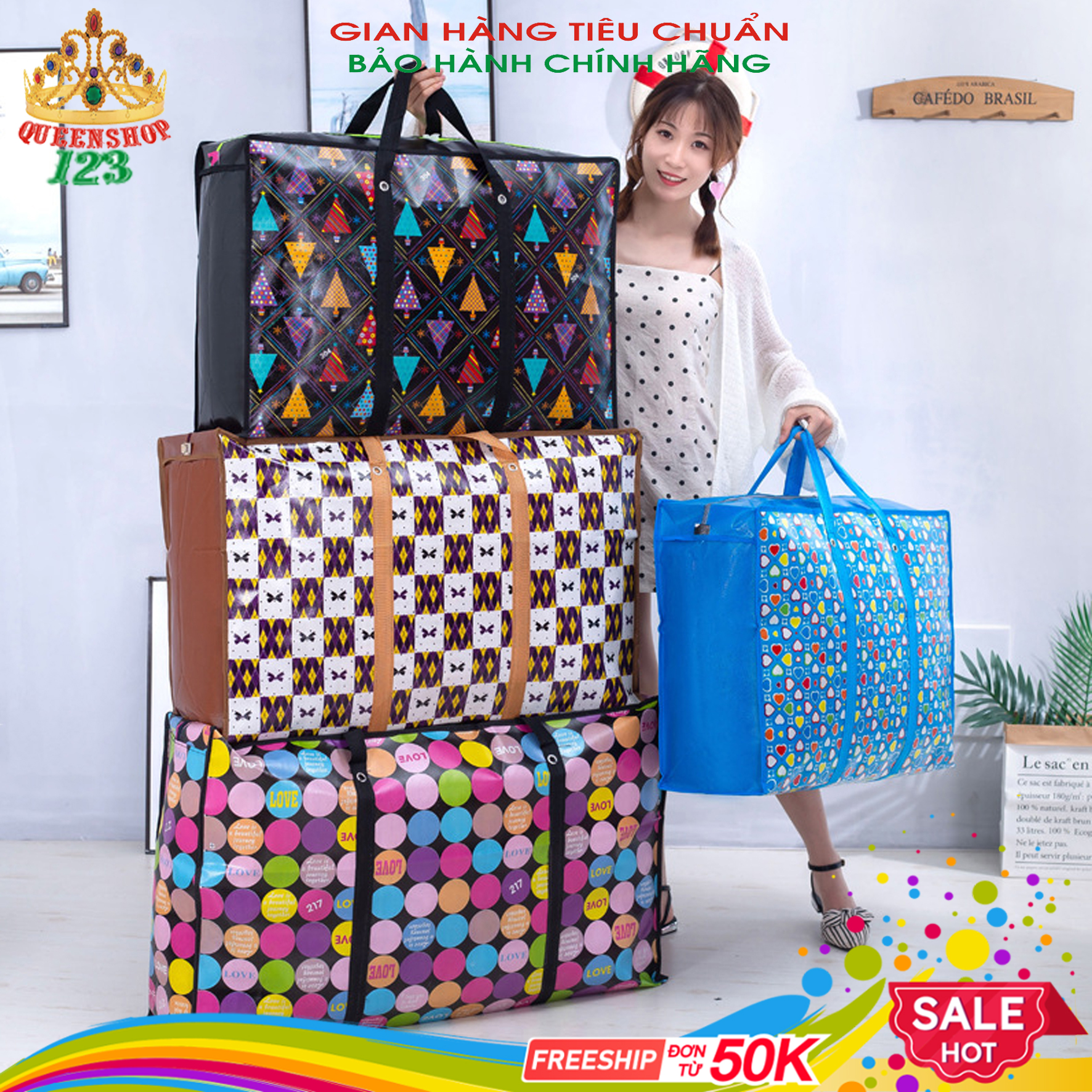 Sale khủng. Túi bạt dứa đựng chăn quần áo mọi kích thước siêu to, siêu rẻ, siêu bền. Túi bạt chống thấm nước. Vật dụng cần thiết trong mỗi gia đình