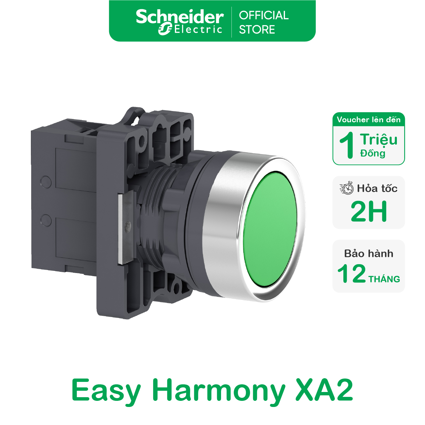 Nút nhấn nhả mặt tròn - phi 22 - 30x42x54.7mm - schneider electric - xa2ea11 xa2ea21 xa2ea31 xa2ea42 xa2ea51 xa2ea61