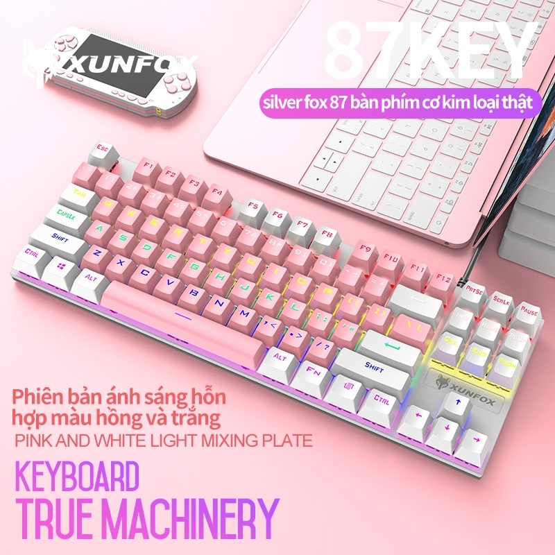 ۞ Bàn Phím Cơ Chuyên Game-Bàn Phím Cơ Máy Tính K550 Pro Led RGB -Blue Switch Có 10 Chế Độ Màu - Bảo hành 3 tháng