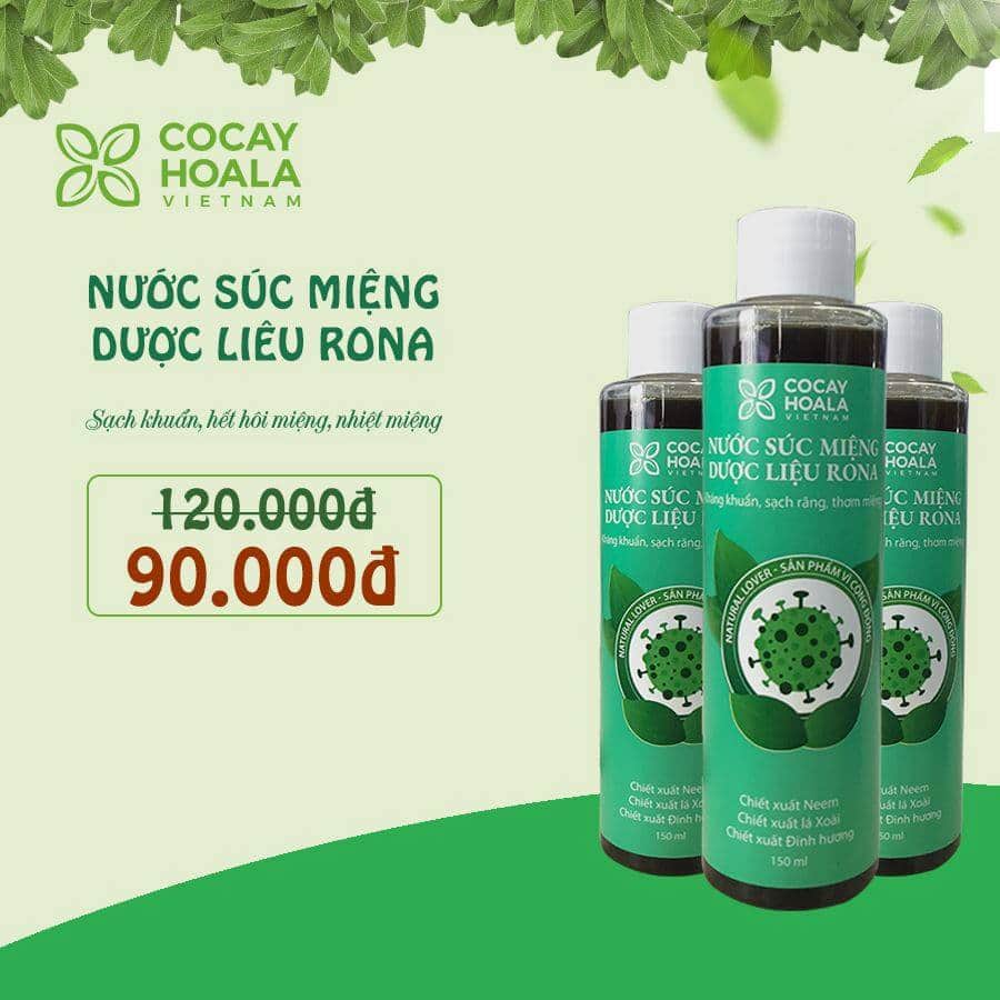 HCMNước súc miệng dược liệu Rona CoCayHoaLa 150ml