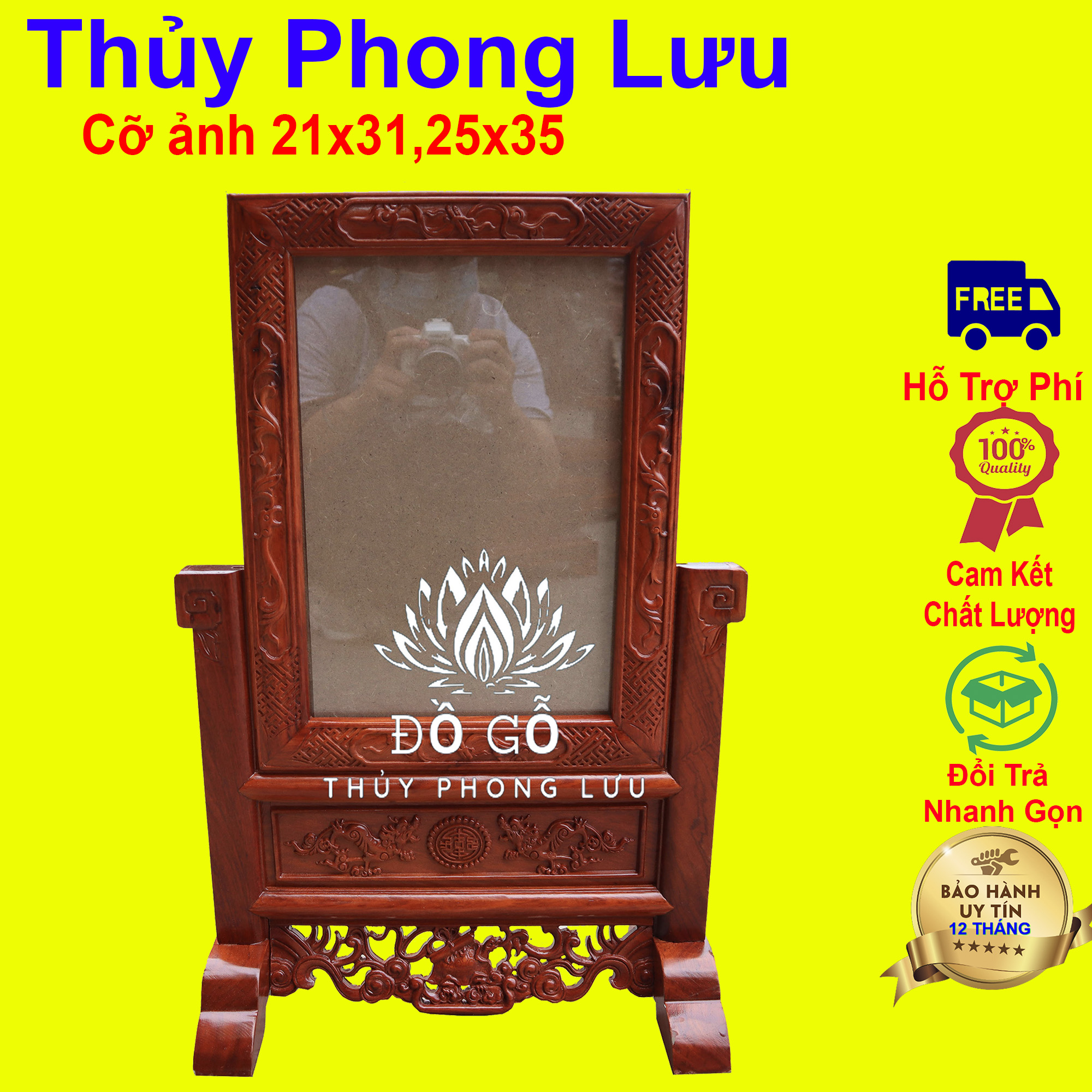 Khung ảnh gấm gỗ hương,Khung ảnh thờ gia tiên gỗ hương cỡ ảnh 21x31