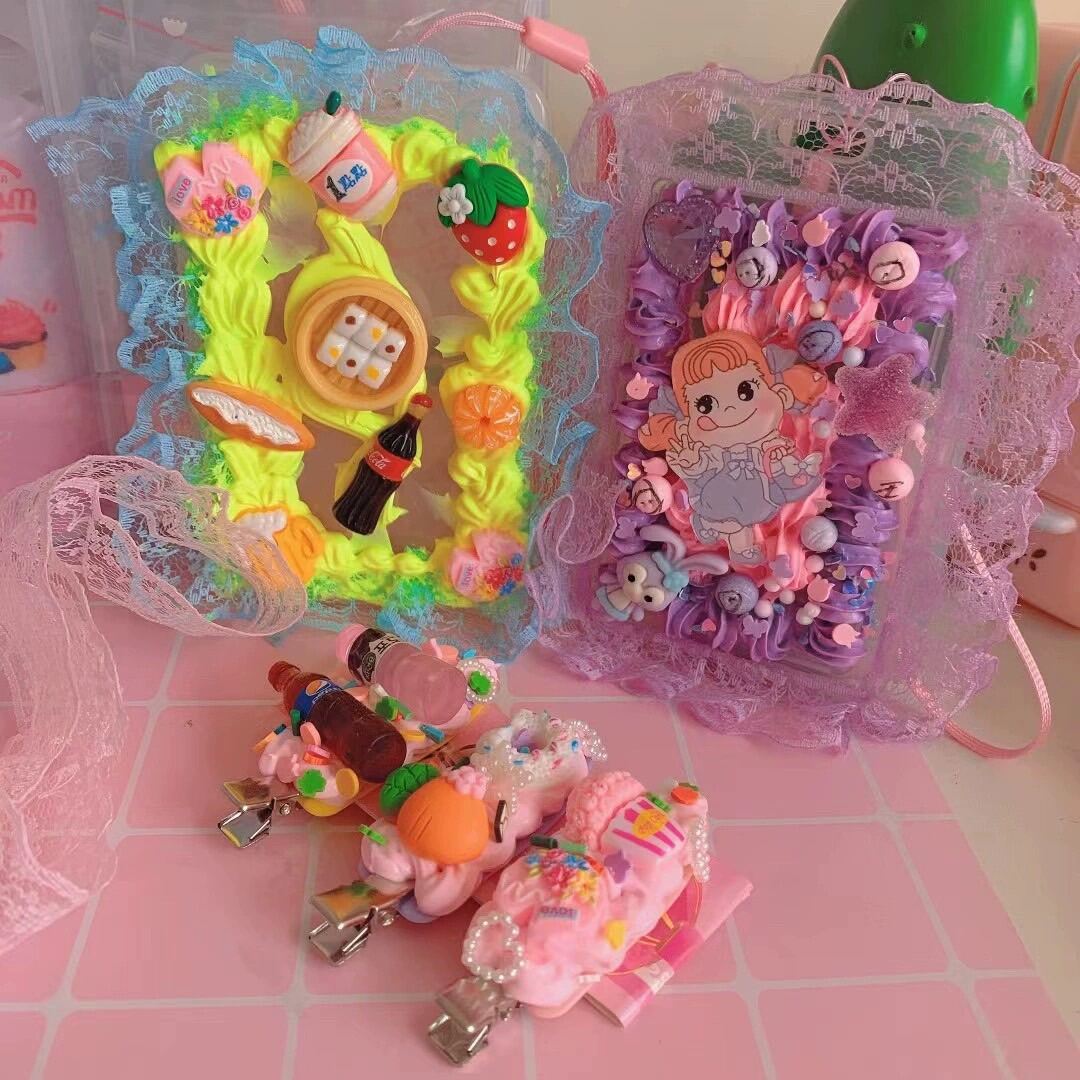 Set diy handmade tự làm bảng tên, kẹp tóc xinh xắn