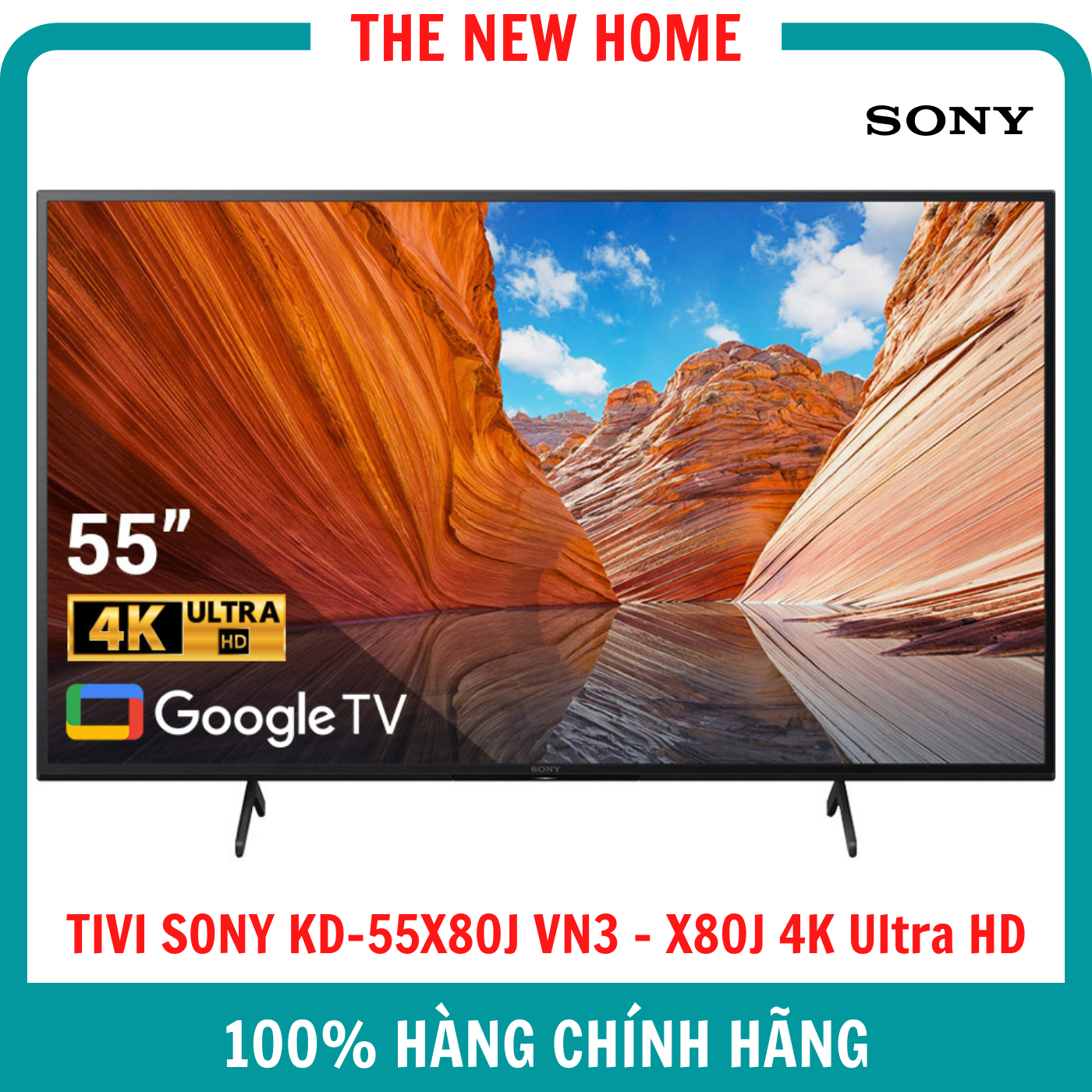 Ti vi sony kd-55x80j vn3 - x80j 4k ultra hd dải tần nhạy sáng cao smart tv - hàng chính hãng