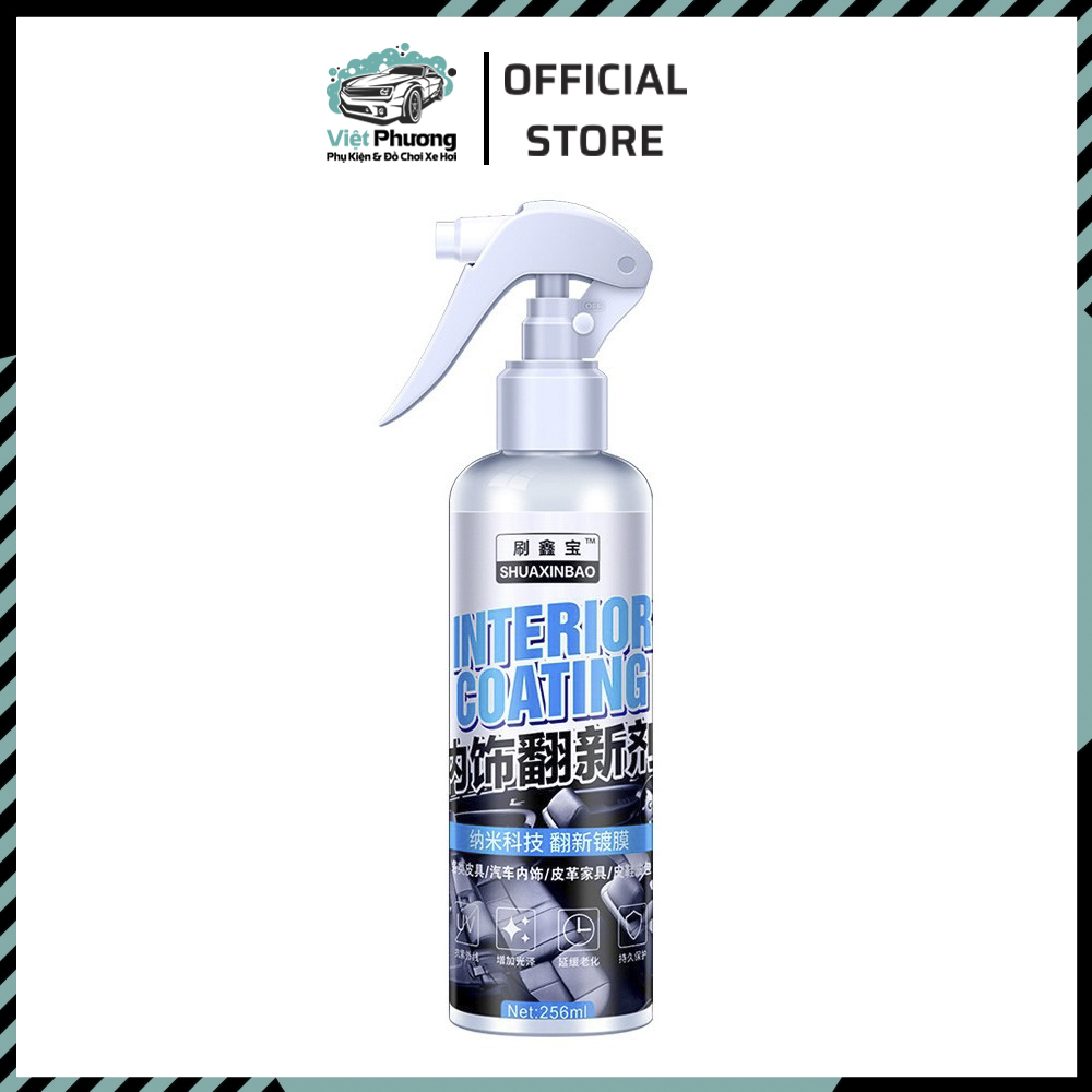 Chai Xịt Phục Hồi Dưỡng Bóng Nội Thất Ô Tô Xe Hơi Shuaxinbao Interior Coating