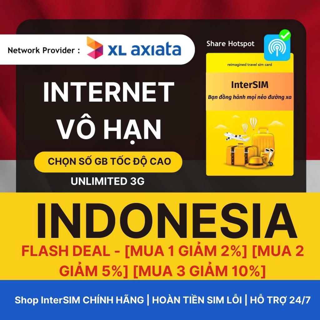 Sim du lịch intersim giao hoả tốc từ hcm