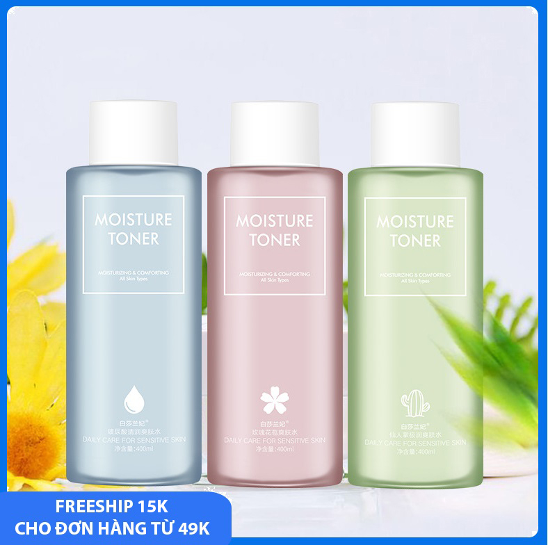 July20-Toner dưỡng ẩm, dưỡng trắng da MOISTURE dịu nhẹ giúp làm sạch da, phục hồi và tái tạo da, kiềm dầu se khít lỗ chân lông, làm sáng, căng bóng, chống lão hóa, toner chính hãng nội địa Trung giá rẻ 400ml JU-SPT110028A
