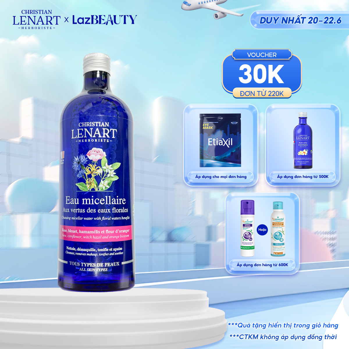 Nước Tẩy Trang Micellar Dưỡng Da 4in1 Christian Lenart Eau Micellaire
