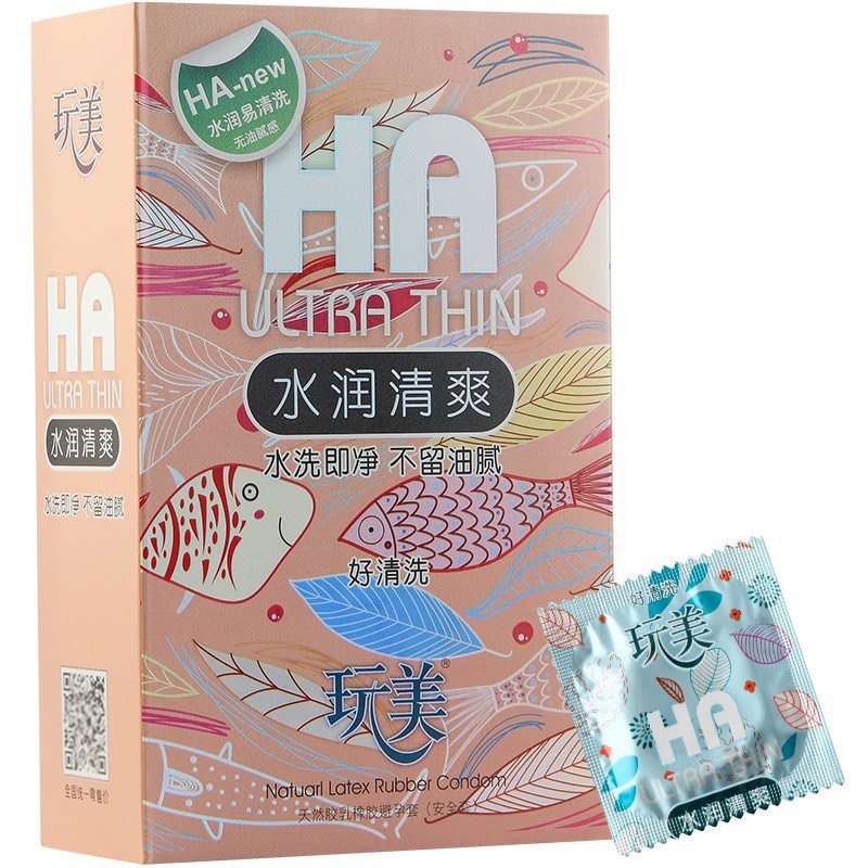 Hộp 100 bao Bao Cao Su HA Ultra Thin Siêu mỏng Nhiều gel bao gia đình nhà nghỉ - 100 cái