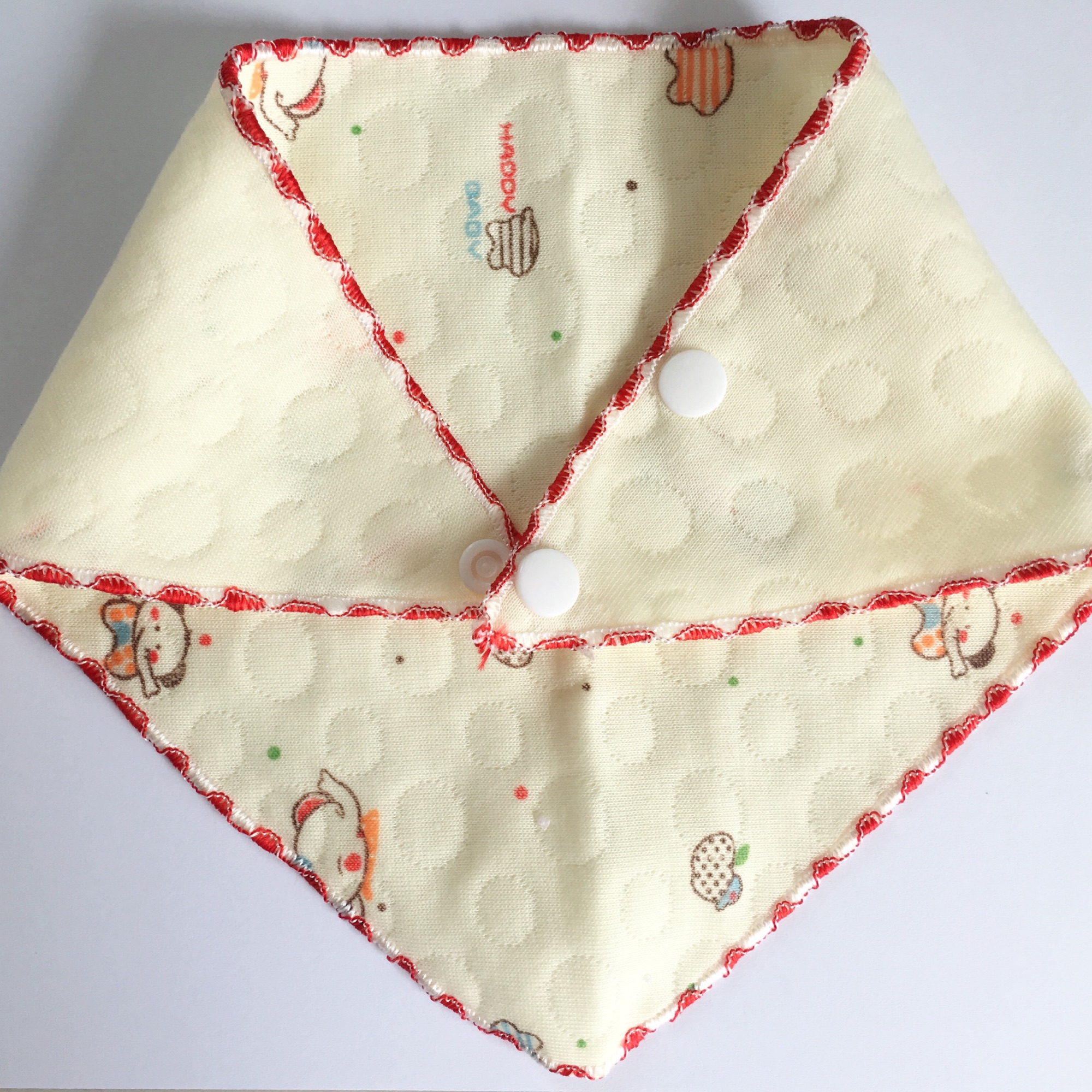 [HCM]Set 5 Khăn yếm tam giác màu vải xốp viền - Hàng đẹp