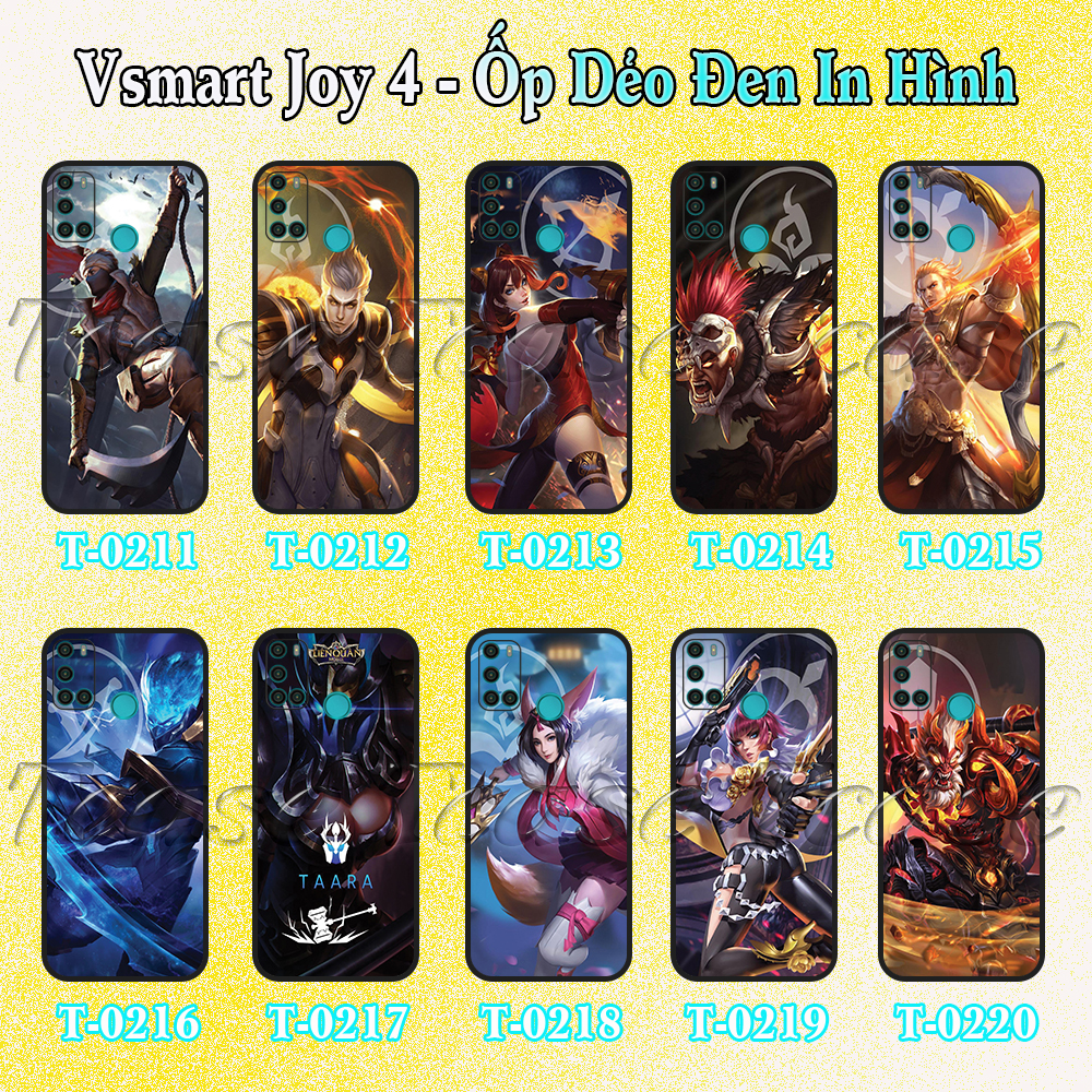 Ốp lưng Vsmart Joy 4 - Ốp dẻo đen in hình Game Liên Quân ngầu