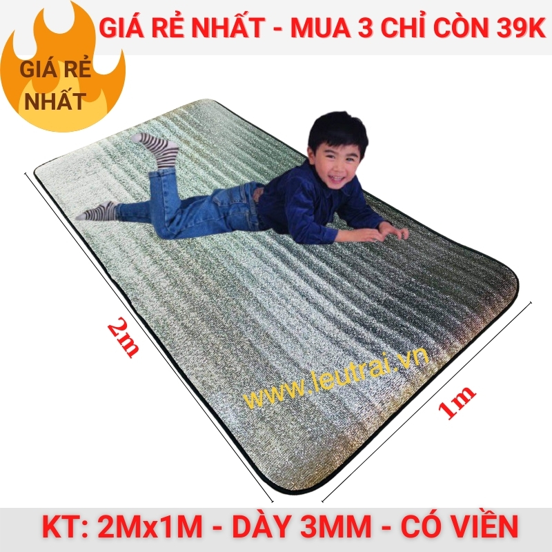 Chiếu Lạnh Loại 1 DÀY 3.5mm đa năng: ngủ văn phòng, nằm tại nhà, cắm trại, lót vệ sinh (kt 2000x1000, không viền)