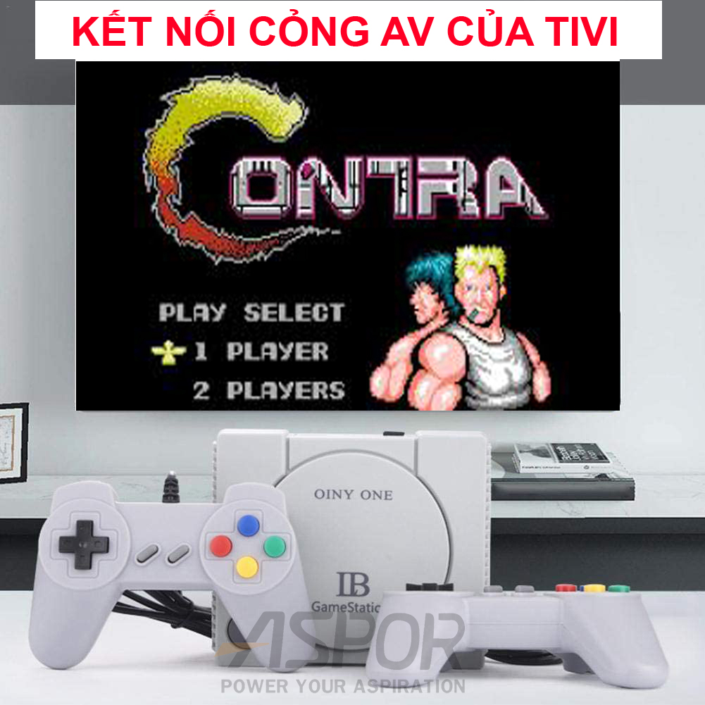 Máy chơi game Oiny One 1000 trò chơi 4 nút không trùng, Máy game Full 1000 trò chơi 8 bit ngày xưa GAME STATION