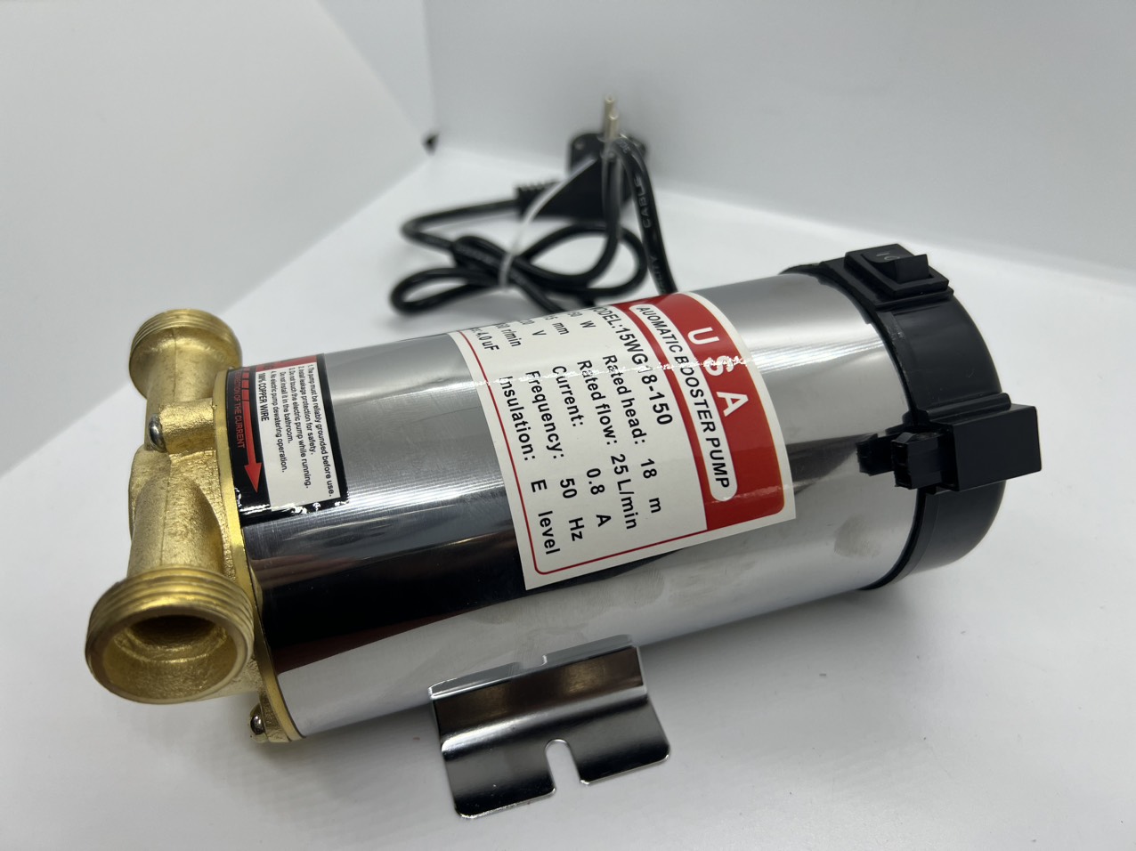 Máy bơm tăng áp 150W tự động ngắt sử dụng tăng áp lực nước cho máy giặt, nóng lạnh, tưới cây 100% DÂY ĐỒNG  sử dụng điện 220V CÔNG NGHỆ USA