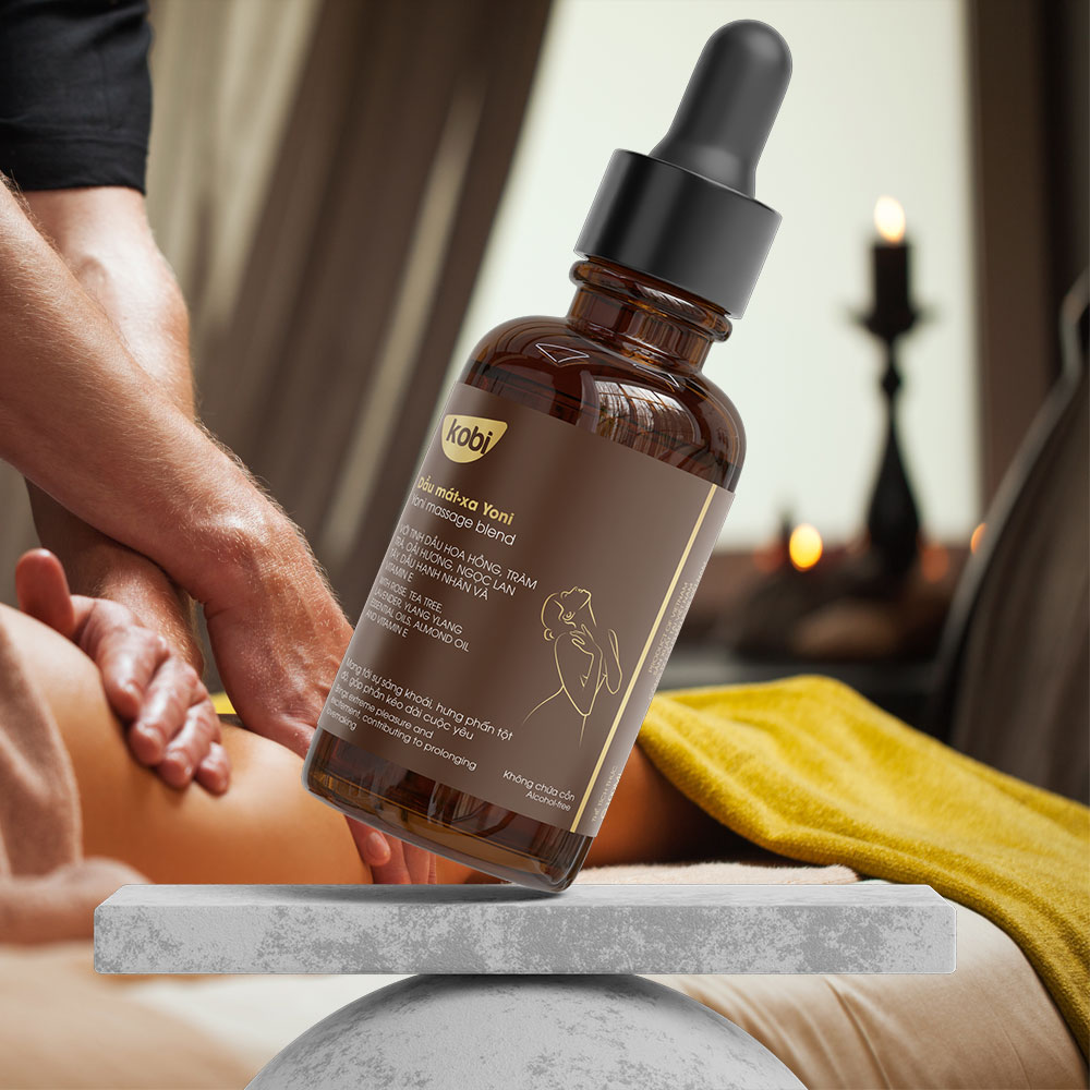  Dầu massage yoni body Kobi giúp cải thiện cảm xúc kéo dài cuộc yêu - 100ml 