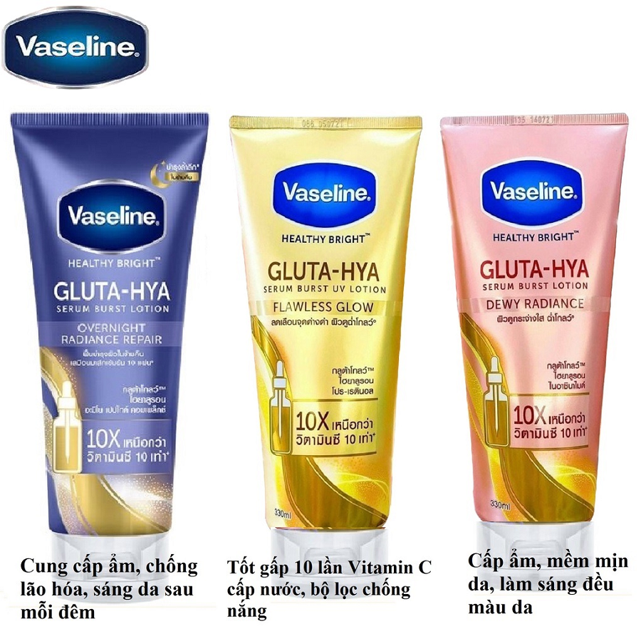 Sữa dưỡng thể vaseline gluta hya serum 10x thái lan 300g