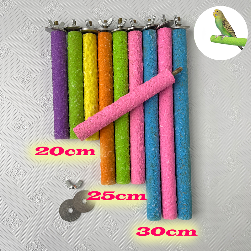 Cầu mài móng cho chim, vẹt 20cm 25cm 30cm, thanh đứng mài móng cho vẹt, dụng cụ đồ chơi chim bằng gỗ, chất cao bền