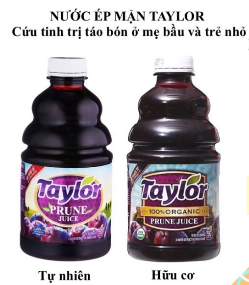 Date 04/26 - 10/26  Nước ép mận tự nhiên / hữu cơ Taylor Mỹ 946ml -  Taylor Prune Naturally / Organic