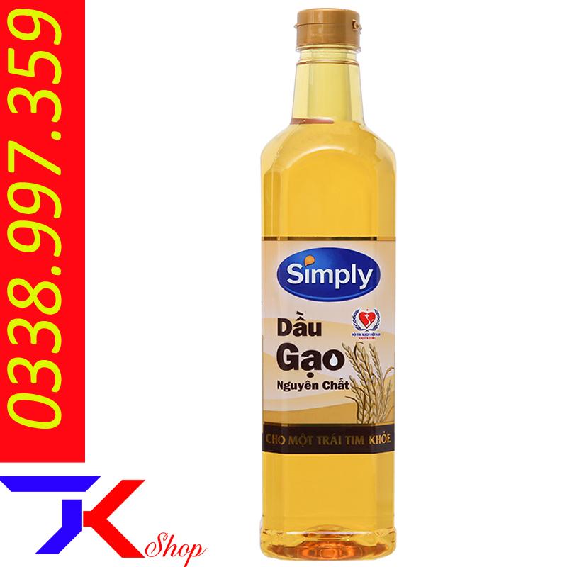 Dầu gạo Simply chai 1 lít