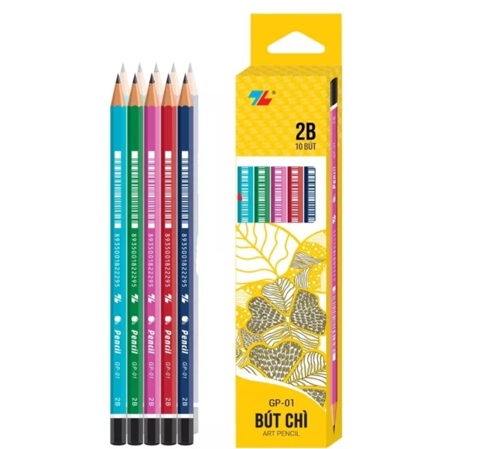 Bút chì gỗ 2b thiên long gp-01 học sinh - chuốt không gãy