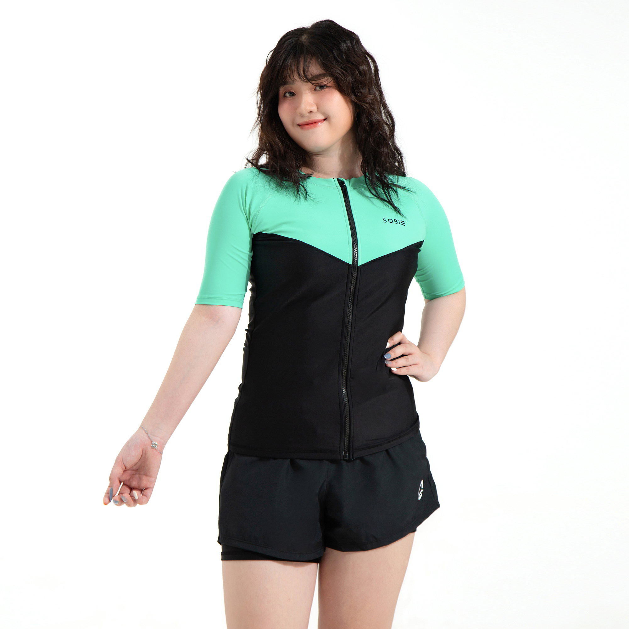 Áo bơi nữ tay ngắn Chubby Andrea SOBIE