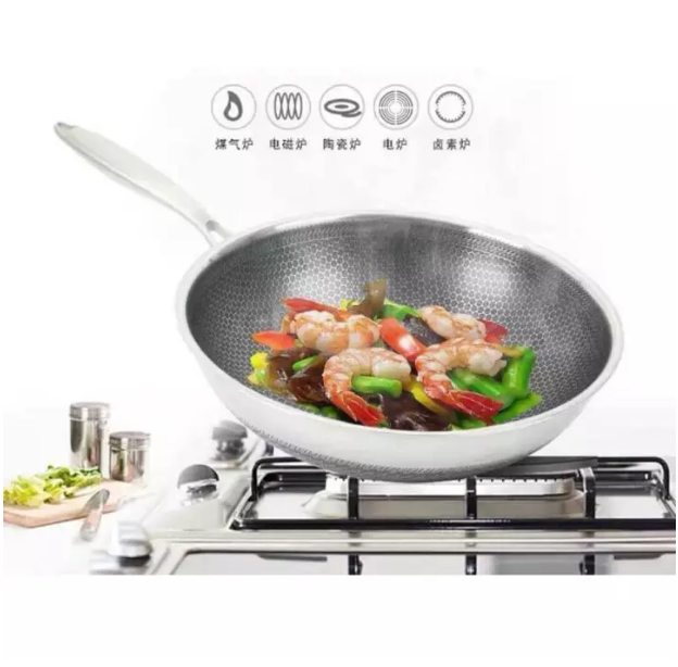 Chảo vân tổ ong lòng sâu size 32cm chống dính ceramic dùng được bếp từ