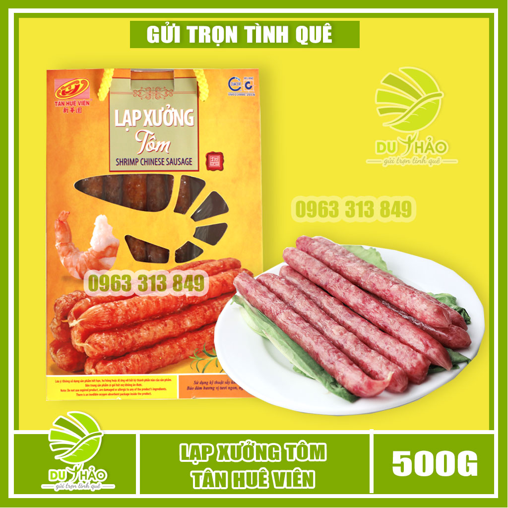 500gr Lạp Xưởng Tôm Tân Huê Viên đặc sản Sóc Trăng làm quà tặng