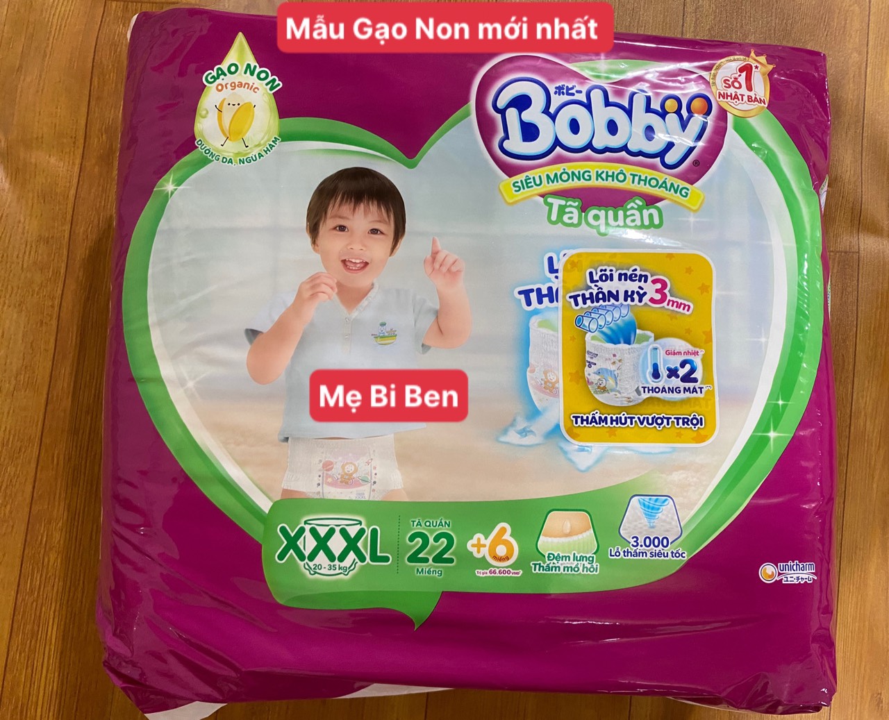 Tã quần bobby size xxxl22 dành cho bé 20-35kg - chính hãng