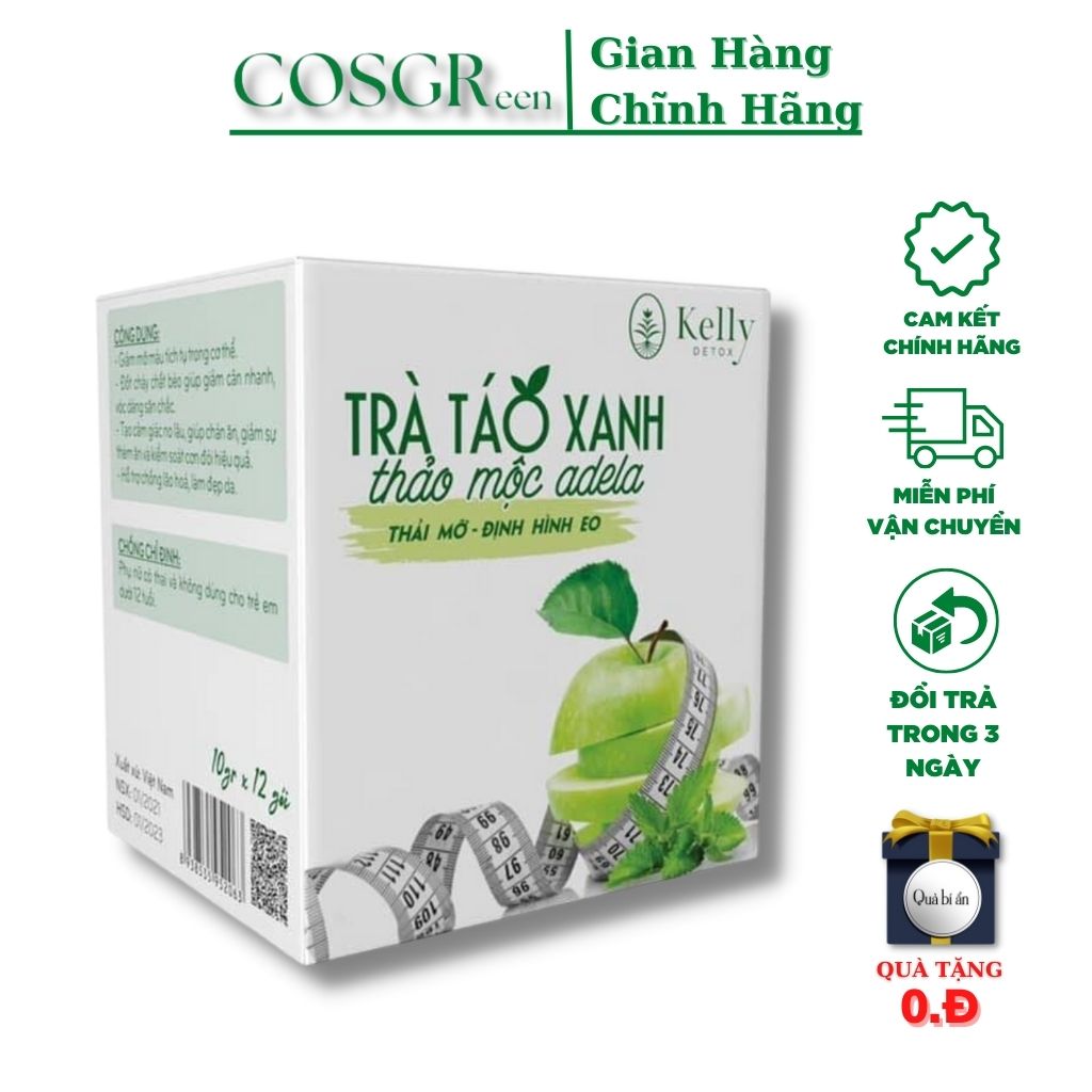Trà giảm cân táo xanh thảo mộc 🍏 thải mỡ - định hình eo thon dáng đẹp🍏
