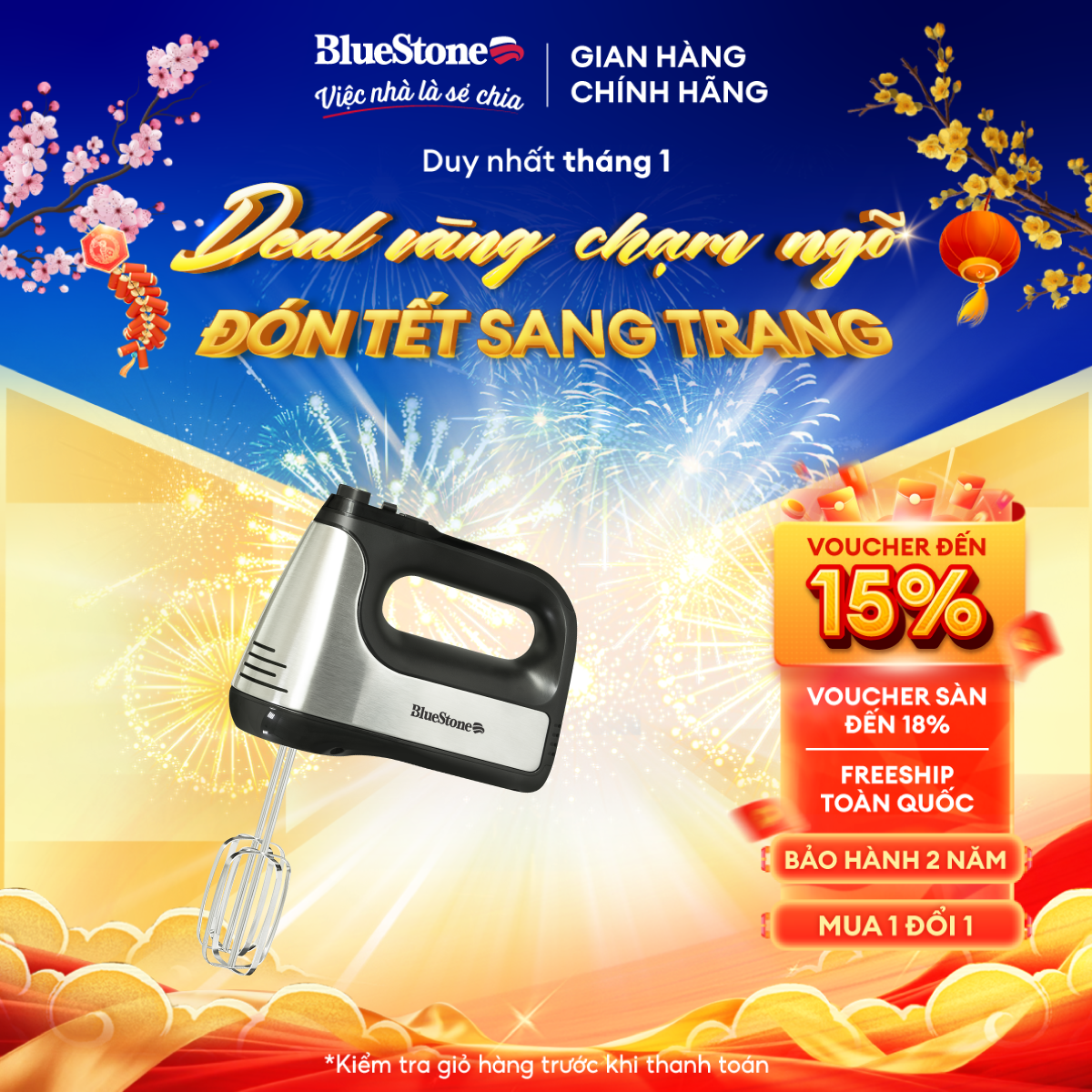 Máy Đánh Trứng BlueStone HMB-6336 - 400W - 5 mức tốc độ