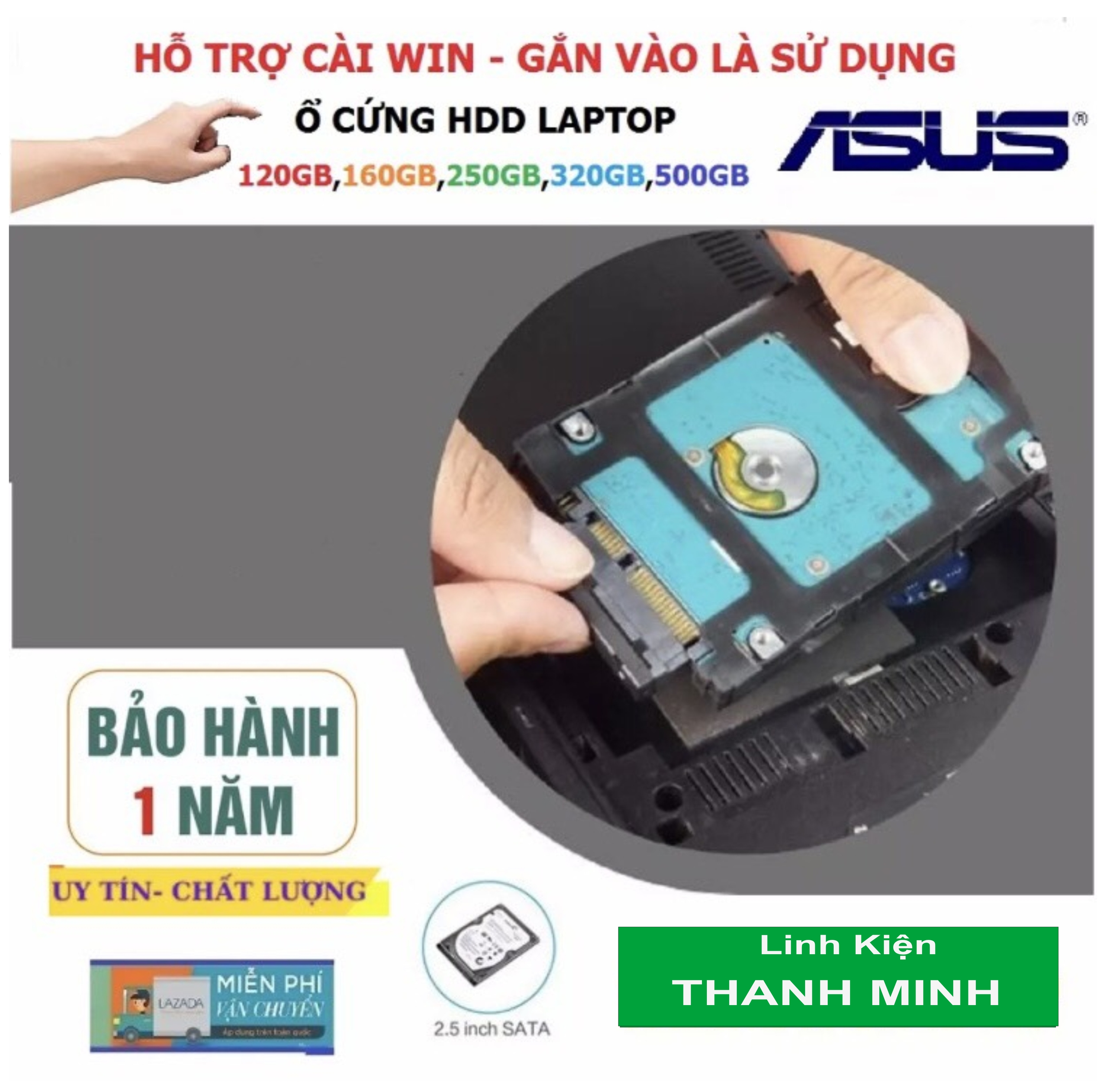 [HCM]Ổ cứng hdd 2.5 laptop ASUS tháo máy bh 12 tháng 500GB320GB250GB160GB120GB