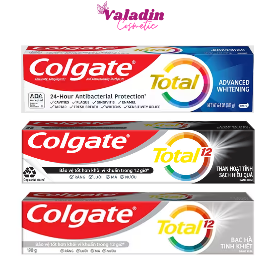 Kem đánh răng trắng răng [Hàng Mỹ ]Colgate Total Advanced Whitening/Maxfresh/Bạc Hà/Than hoạt tính K