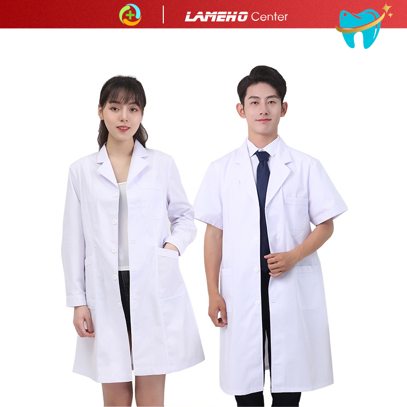 Áo blouse blue bác sĩ tay ngắn, tay dài contton cao cấp dn40