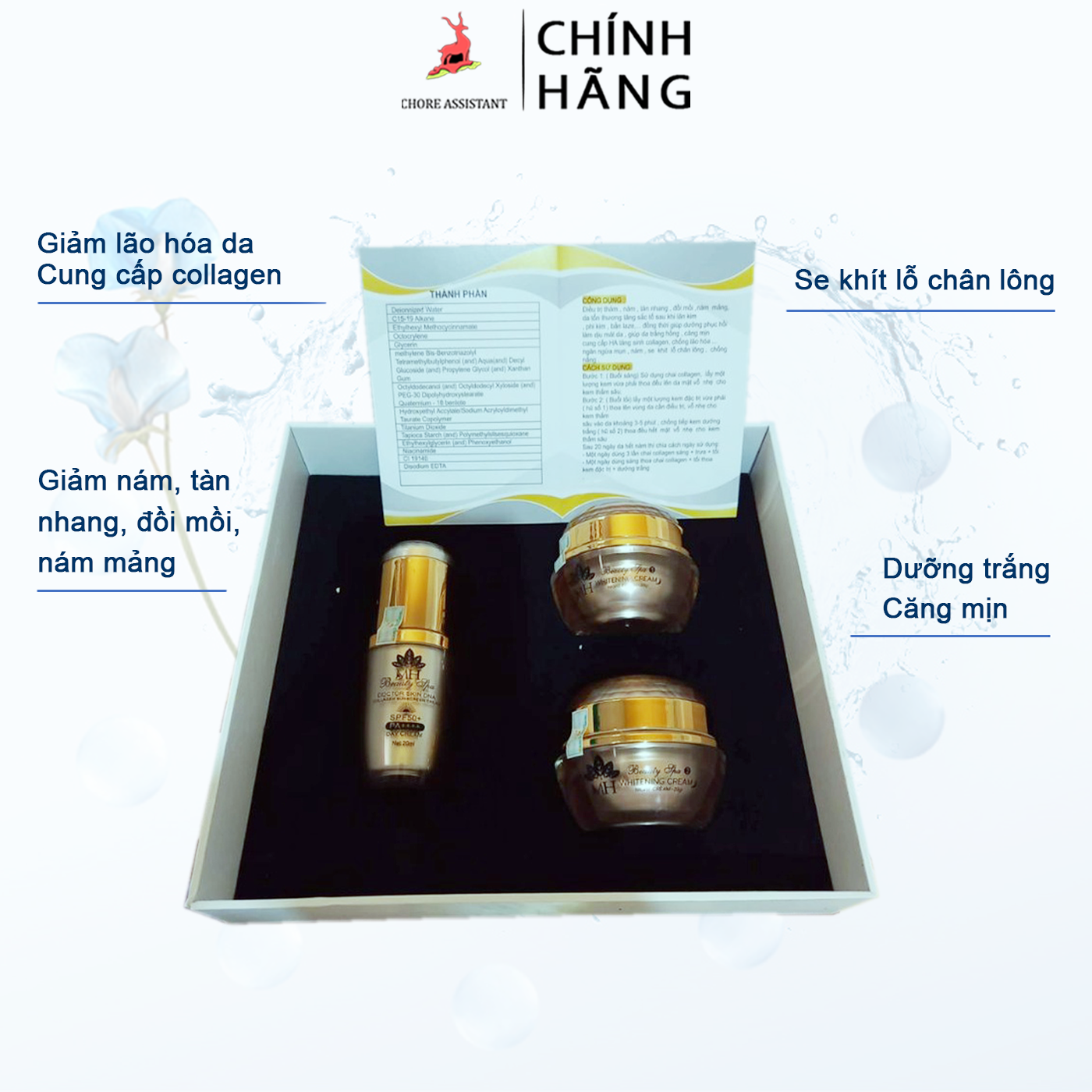 Bộ dưỡng da doctor skin dna mh beauty spa_dưỡng trắng, giảm nám_chính hãng