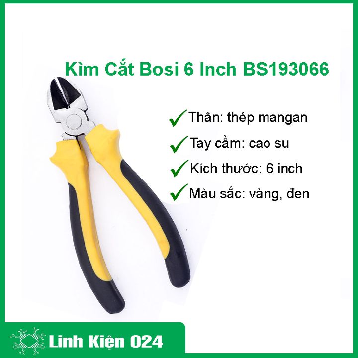 Kìm cắt bosi 6 inch bs193066 lưỡi sắc bén