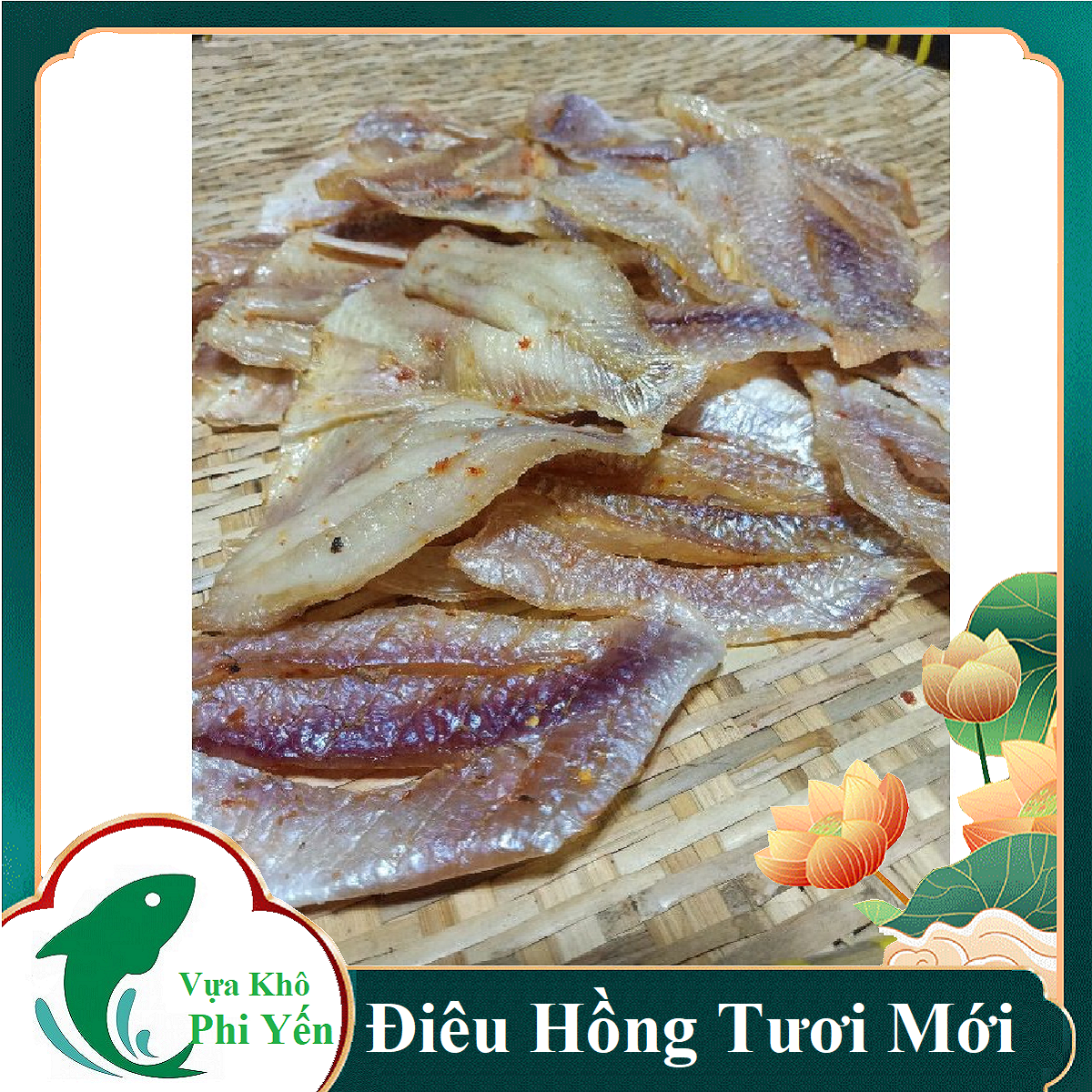 Khô cá điêu hồng loại 1 không xương siêu siêu béo giòn --khô cá điêu hồng- đồ ăn vặt