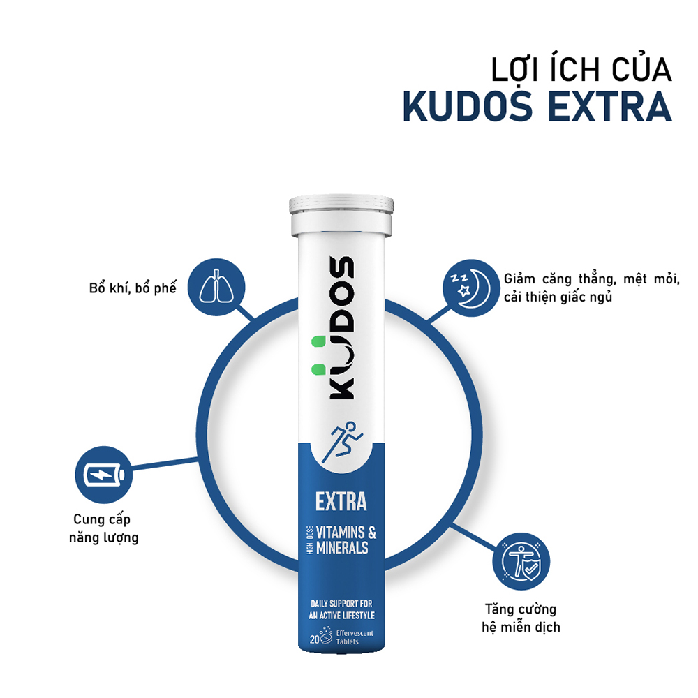 Kudos Extra High Dose Vitamins & Minerals (Tuýp 20 viên)